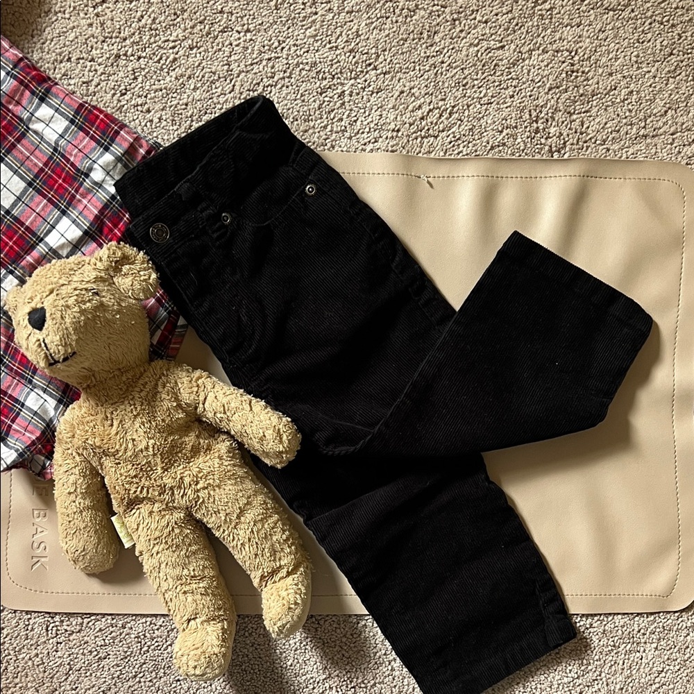 Janie and Jack Black Corduroy Kids Pants